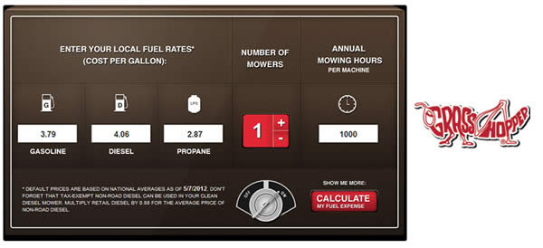 lawn care software - mowing calculator by grasshopper