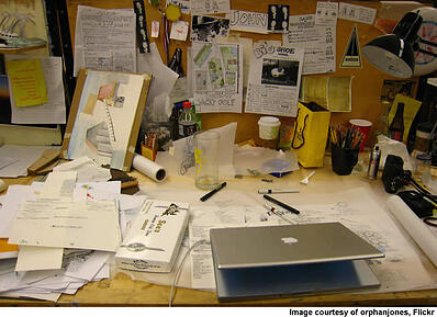 Messy desk