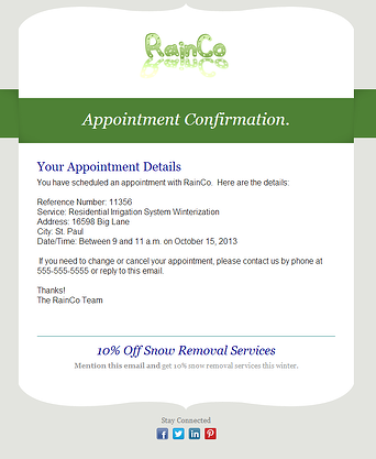 appointment confirmation