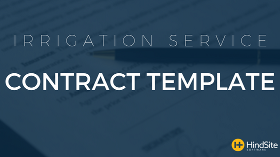Irrigation Service Contract Template