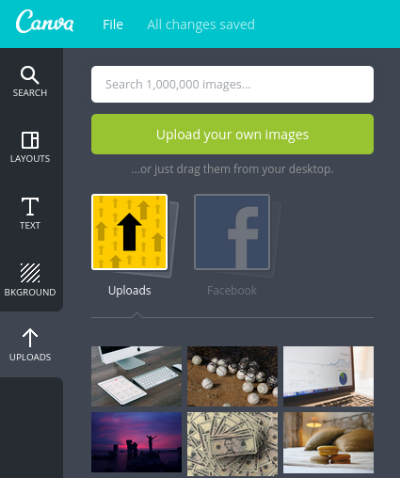 upload image canva